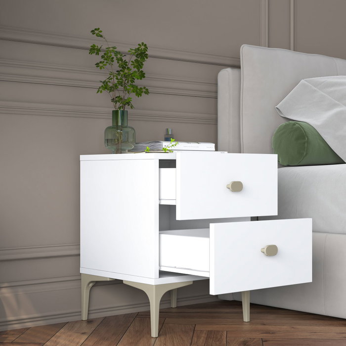 Hanah Home Mesita de Noche BD110 - 4111 Blanca